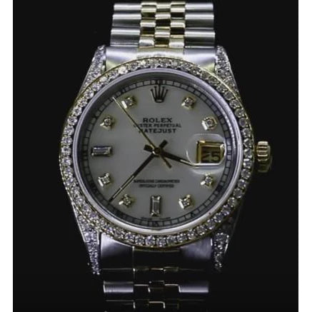 Parelmoer wijzerplaat Rolex Datumjust-horloge