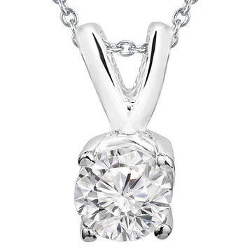 Patience 3,00 Ct. Echt Diamanten Hanger Ketting Wit Goud