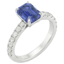 Afbeelding in Gallery-weergave laden, echte round saffier 4.25karaat ring close-up detail
