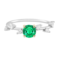 Schitterend GIA Gekeurd Smaragd Sieraadsteen Ring – 2 karaat 14