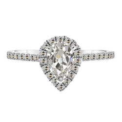 Puur Verjaardagsring Diamant Halo Zetting Ring 3 karaat