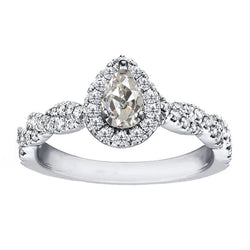 Geraffineerd Verjaardagsring Briljant Halo Zetting Ring – 1,50