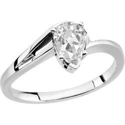 Elegant Solitaire Verlovingsring met Gespleten Band Briljant