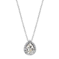 Luxe Fijne Diamant Druppel Hanger – 2 karaat 14K Witgoud