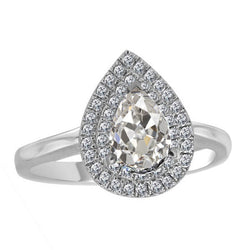 Geraffineerd Diamant Halo Zetting Ring 3 karaat