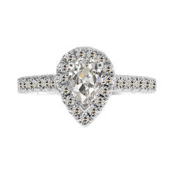 Briljant Halo Verlovingsring 3,50 karaat – 14K Witgoud