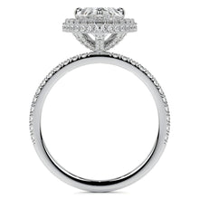 Afbeelding in Gallery-weergave laden, Diamant Halo Ring – profielaanzicht
