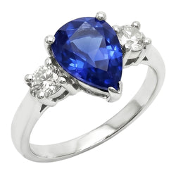 Echte Saffier Ring 4.21 Karaat