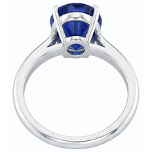 Afbeelding in Gallery-weergave laden, echte pear saffier 2karaat ring zijaanzicht
