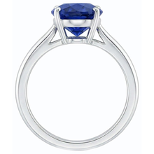Afbeelding in Gallery-weergave laden, echte pear saffier 2karaat ring profielweergave
