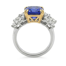 Afbeelding in Gallery-weergave laden, echte round diamant 4.50karaat ring profielweergave
