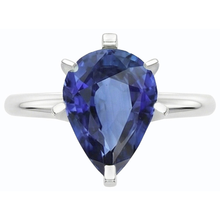 Afbeelding in Gallery-weergave laden, echte pear diamant 2.50karaat ring bovenaanzicht
