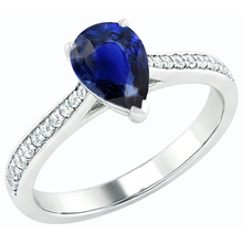 Afbeelding in Gallery-weergave laden, echte round diamant 3karaat ring zijaanzicht
