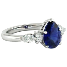 Afbeelding in Gallery-weergave laden, echte round diamant 3.50karaat ring zijaanzicht
