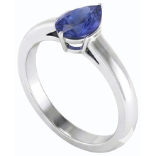 Afbeelding in Gallery-weergave laden, echte pear diamant 1.50karaat ring bovenaanzicht
