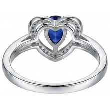Afbeelding in Gallery-weergave laden, echte round saffier 2.25karaat ring op wit
