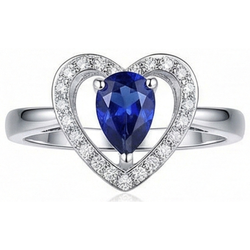 Echte Saffier Ring 2.25 Karaat