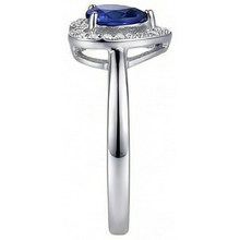 Afbeelding in Gallery-weergave laden, echte round saffier 2.25karaat ring profielweergave

