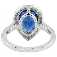 Afbeelding in Gallery-weergave laden, echte round tanzaniet 2.25karaat ring met diamantaccenten
