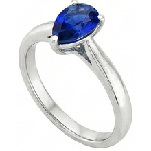 Afbeelding in Gallery-weergave laden, echte pear diamant 1karaat ring vooraanzicht
