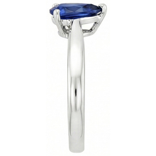 Afbeelding in Gallery-weergave laden, echte pear diamant 1karaat ring bovenaanzicht
