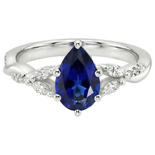Afbeelding in Gallery-weergave laden, Natuurlijke Saffier Ring 7.25ct - Witgoud 14K
