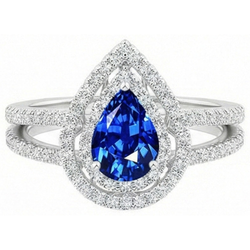 Echte Saffier Ring 4.90 Karaat