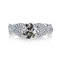 Natuurlijke Diamanten Ring 4ct - Witgoud 14K