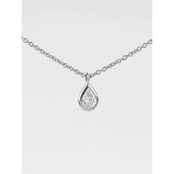 Peer Cut Solitaire Sprankelende Echt Diamanten Hanger 1,25 Karaat Ketting