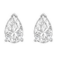 Afbeelding in Gallery-weergave laden, Peer Geslepen 3 Ct Echt Diamanten Dames Stud Earring Wit Goud Fijne Sieraden

