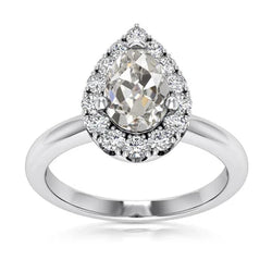 Natuurlijke Diamanten Ring 3.65ct - Witgoud 14K