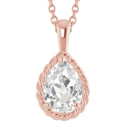 Peer Old Mine Echt Diamanten Dia Hanger Met Ketting 3 Karaats Roségoud 14K