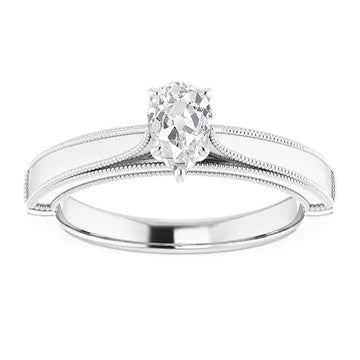 Peer Old Miner Echt Diamond Solitaire Ring Prong Vintage Stijl 1,50 Karaat