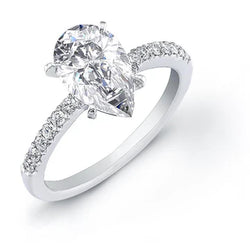 Natuurlijke Diamanten Ring 3.50ct - Witgoud 14K