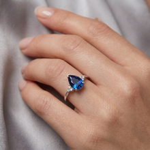 Afbeelding in Gallery-weergave laden, echte round diamant 1.85karaat ring met diamantaccenten

