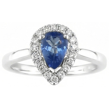 Afbeelding in Gallery-weergave laden, echte round saffier 3.30karaat ring close-up detail
