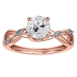 Prachtige op maat gemaakte sieraden met oud geslepen, echte, natuurlijke, uit de aarde gewonnen diamanten ring