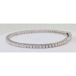 Prachtige 7 Karaat Prinses Geslepen Echt Diamanten Tennisarmband Goud 14K