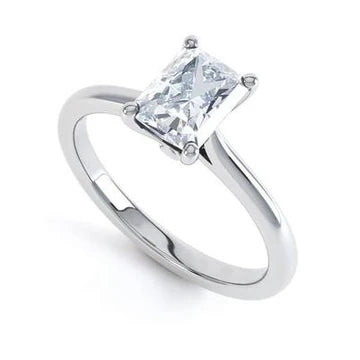 Prachtige Griffenset Stralend Geslepen 2,25 Ct Echt Diamond Wedding Solitaire Ring