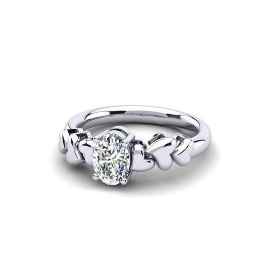 Prachtige Ovaal Geslepen 1,75 Ct Solitaire Echt Diamanten Verlovingsring