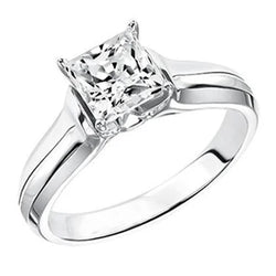 Prachtige Princess Cut 2.25 Ct Solitaire Echt Diamanten Trouwring