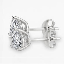 Afbeelding in Gallery-weergave laden, Prachtige Trilliant Geslepen Echt Diamant 2 Karaats Stud Dames Oorbel Wit Goud
