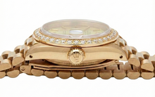 Afbeelding in Gallery-weergave laden, Presidentiële stijl Rolex Datumjust-horloge met champagnekleurige wijzerplaat
