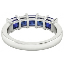 Afbeelding in Gallery-weergave laden, echte princess saffier 1.75karaat ring profielweergave
