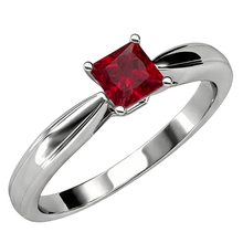 Afbeelding in Gallery-weergave laden, Princess Cut Solitaire Robijn 2 karaats ring 14K witgoud
