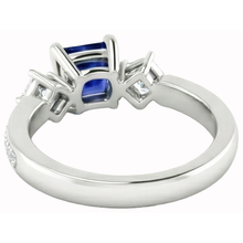 Afbeelding in Gallery-weergave laden, echte round saffier 2.50karaat ring profielweergave
