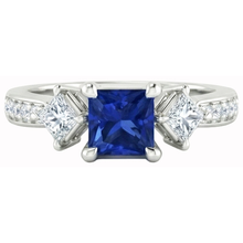 Afbeelding in Gallery-weergave laden, echte round saffier 2.50karaat ring close-up detail
