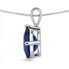 Afbeelding in Gallery-weergave laden, IGI GECERTIFICEERDE Princess Saffier Solitaire Hanger Mandzetting Ketting 5 Karaat
