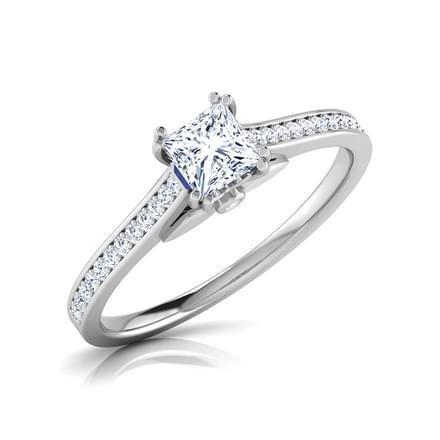 Princess Cut 2 Ct Echt Diamanten Verlovingsring Witgouden Sieraden Nieuw