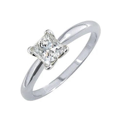Prinsesslijpsel 2.25 Ct Solitaire Natuurlijke uit de aarde gewonnen Diamanten Trouwring Witgoud